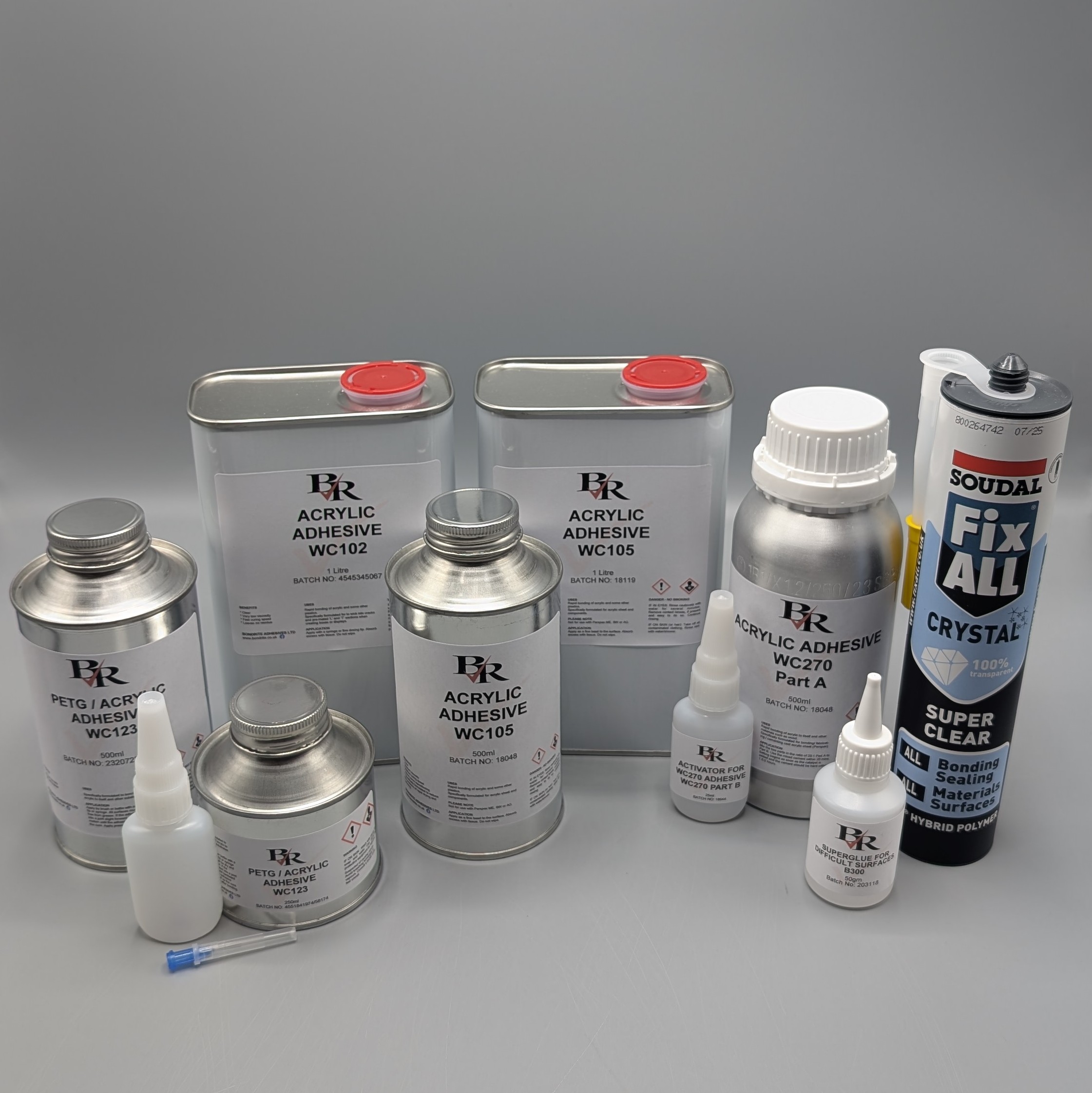 Adhesives for plastics