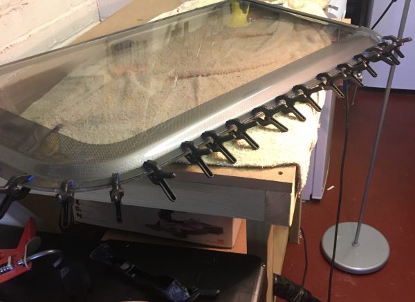 Broken caravan window